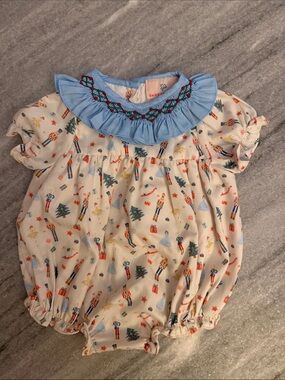 Smockingbird - Nutcracker Smocked Corduroy Bubble (6 mons) 🩰